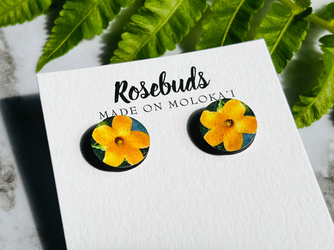 Circle Puakenikeni studs