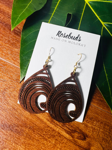 Wave Teardrop Earrings*