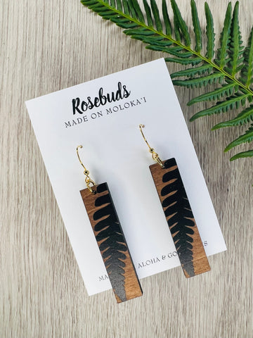 Mini Fern Leaf Earrings