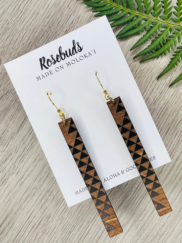 Long Mauna Bar Earrings