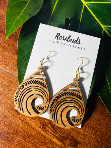 Wave Teardrop Earrings*